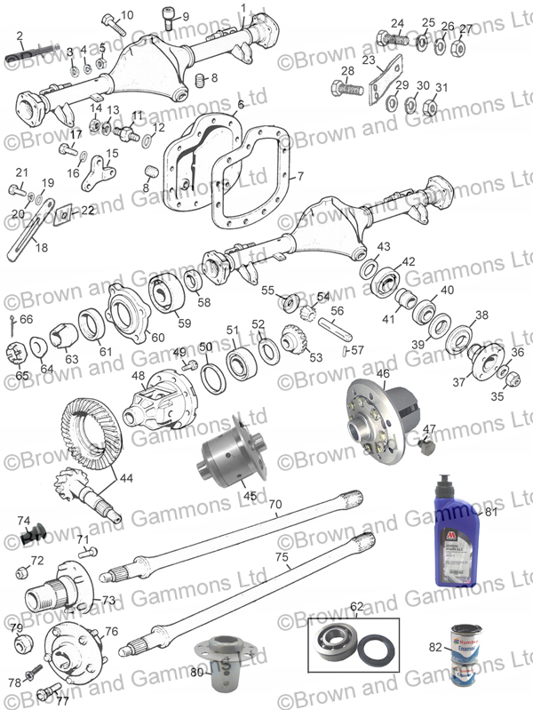 Image for Rear axle - tubed type 1800cc & V8